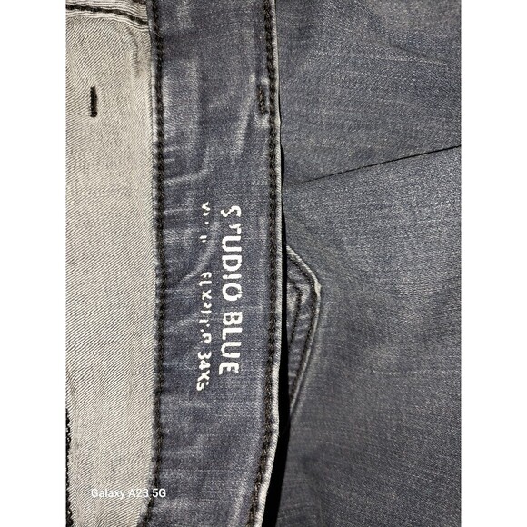 Mugsy Jeans Mens 34  Studio Blues Stretch Comfort Straight Casual 33x31 - Picture 6 of 7